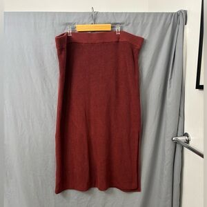 Rust Orange Sweater Knit Skirt